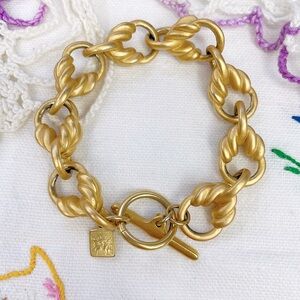 Anne Klein Gold Chain-Link Bracelet